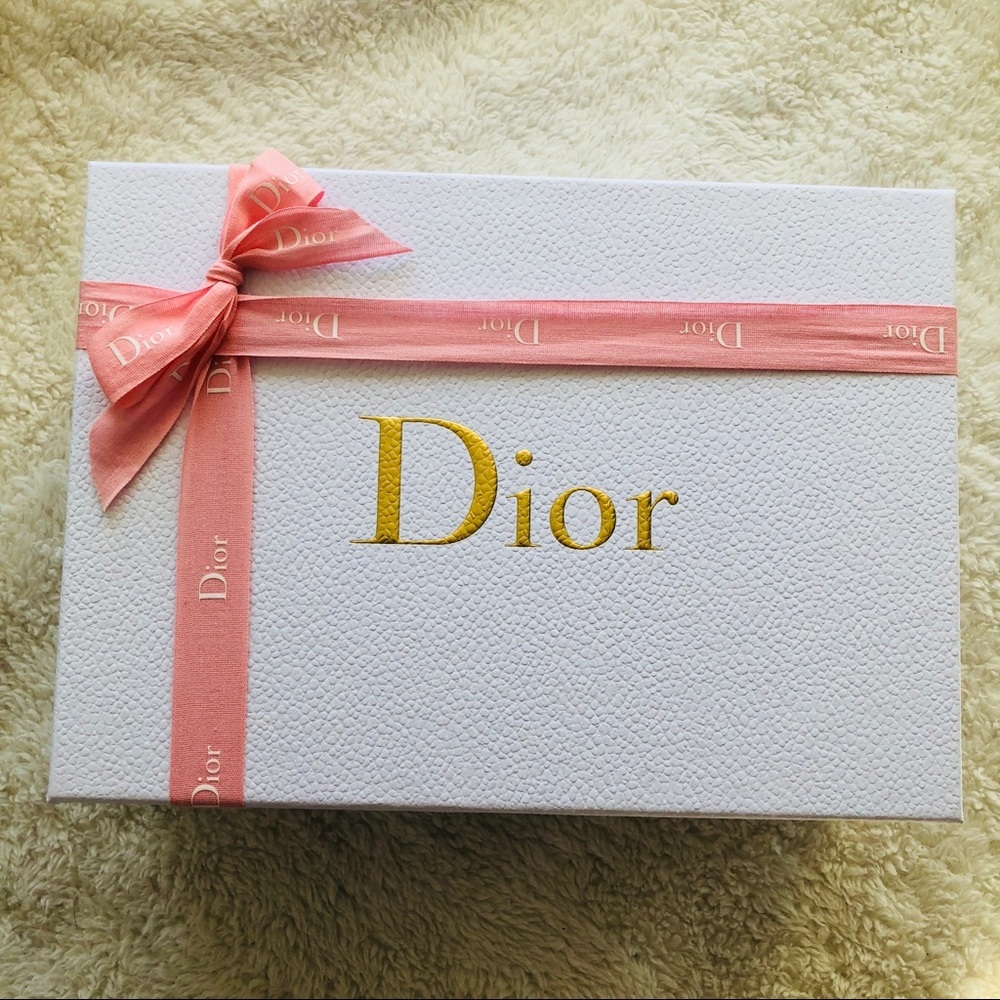 DIOR Gift Box w/ Pink Ribbon CD Paper & Sticker